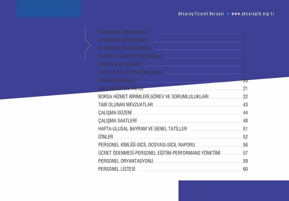 KURUM İÇİ ANALİZ ORGANİZASYON YAPISI BORSA HİZMET BİRİMLERİ,GÖREV VE SORUMLULUKLARI TABİ OLUNAN MEVZUATLAR ÇALIŞMA DÜZENİ ÇALIŞMA SAATLERİ