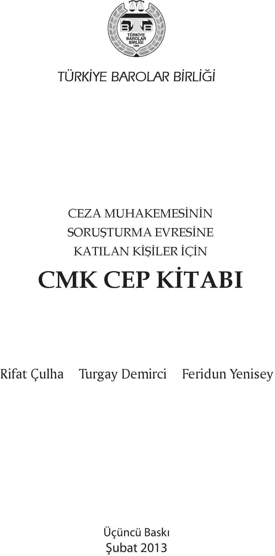 KİŞİLER İÇİN CMK CEP KİTABI Rifat Çulha