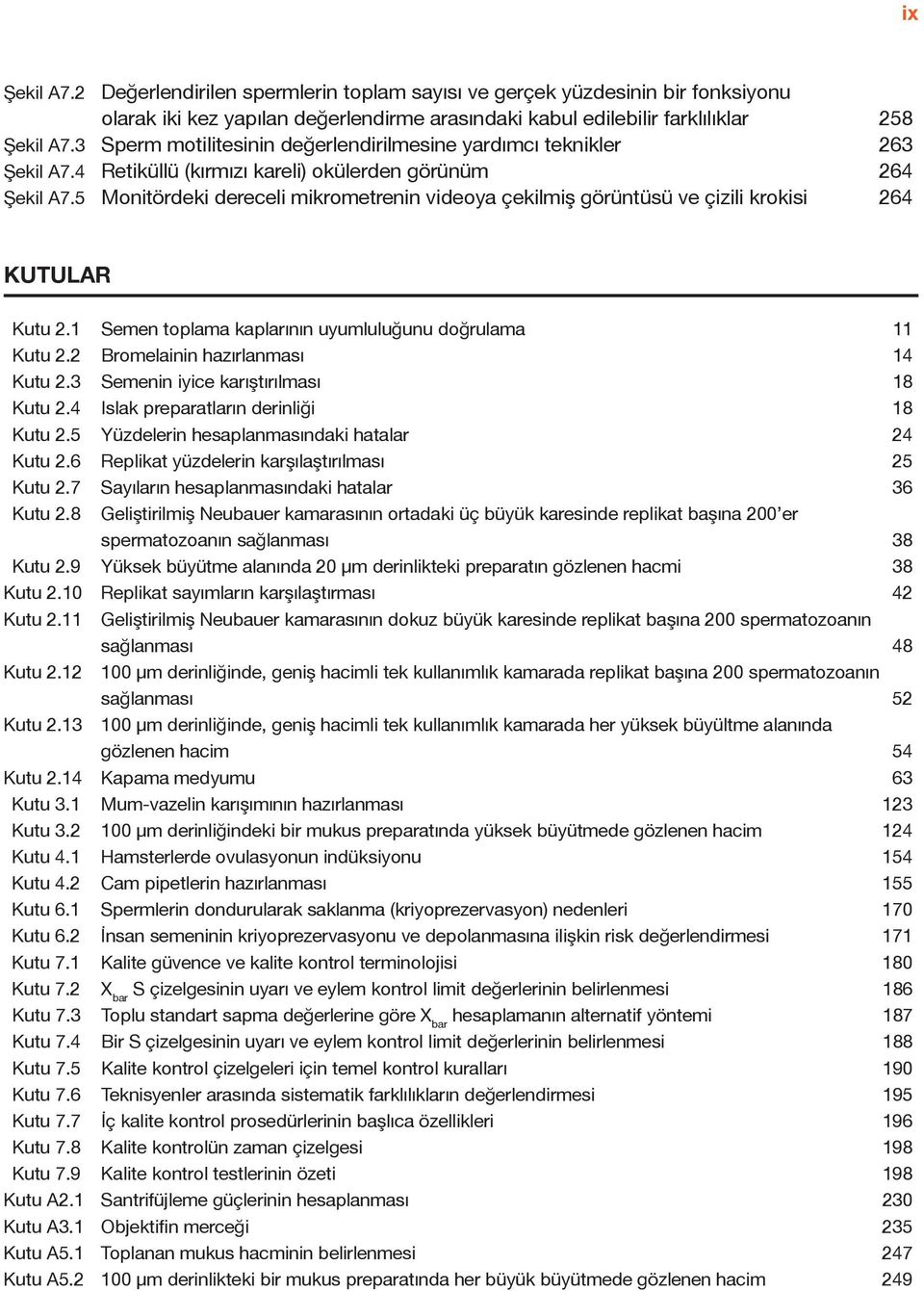 5 Monitördeki dereceli mikrometrenin videoya çekilmiş görüntüsü ve çizili krokisi 264 KUTULAR Kutu 2.1 Semen toplama kaplarının uyumluluğunu doğrulama 11 Kutu 2.2 Bromelainin hazırlanması 14 Kutu 2.