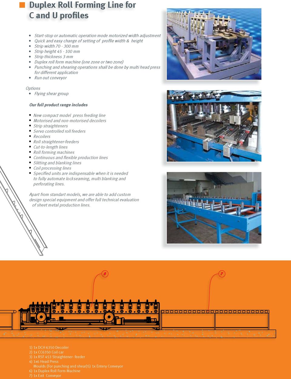 shearing operations shall be done by six multi head press head for different pres in different application areas Run uot out conveyor Options: Shearing Flying shear Group group Our full product range