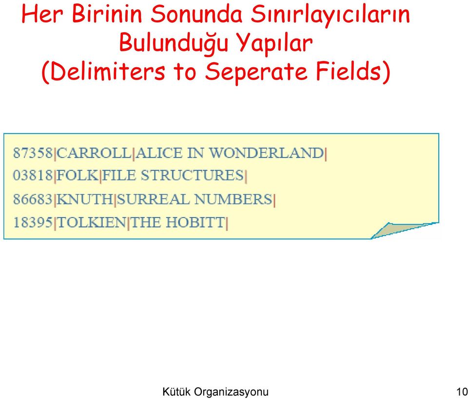 Yapılar (Delimiters to