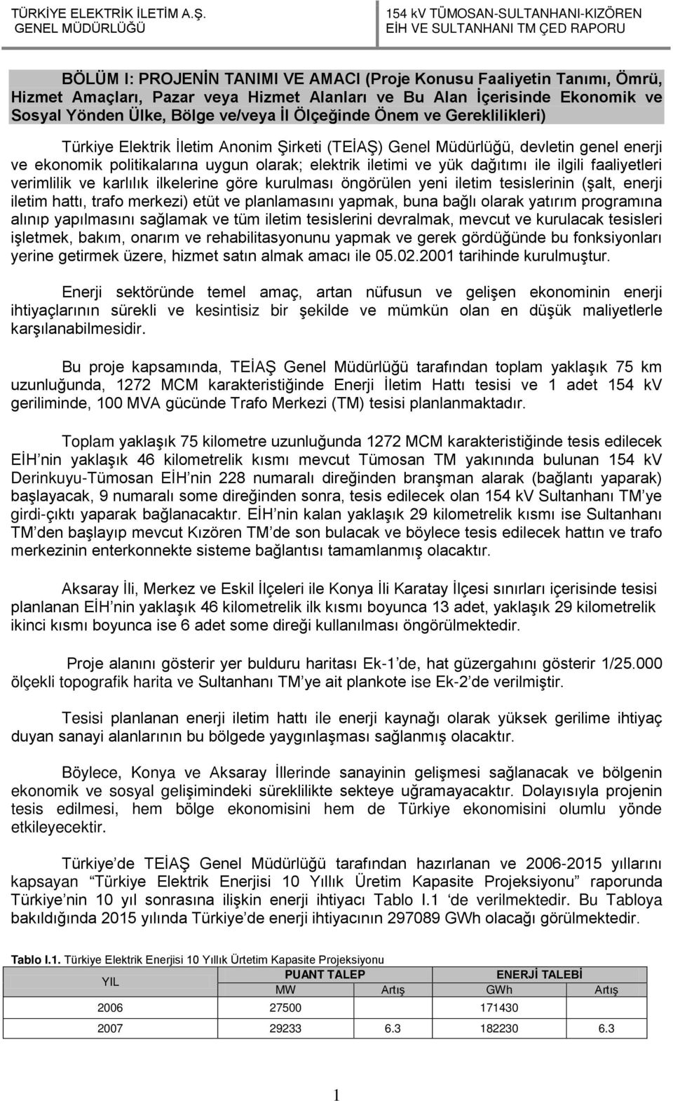 faaliyetleri verimlilik ve karlılık ilkelerine göre kurulması öngörülen yeni iletim tesislerinin (şalt, enerji iletim hattı, trafo merkezi) etüt ve planlamasını yapmak, buna bağlı olarak yatırım