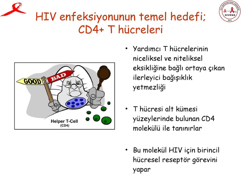 bağışıklık yetmezliği T hücresi alt kümesi yüzeylerinde bulunan CD4