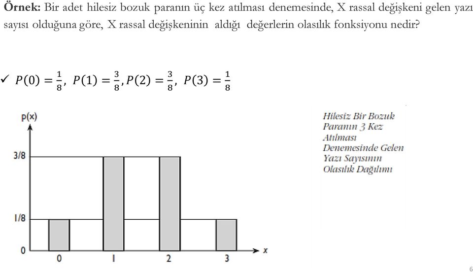 olduğuna göre, X rassal değişkeninin aldığı değerlerin
