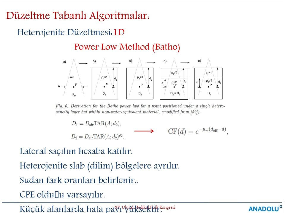 Heterojenite slab (dilim) bölgelere ayrılır.