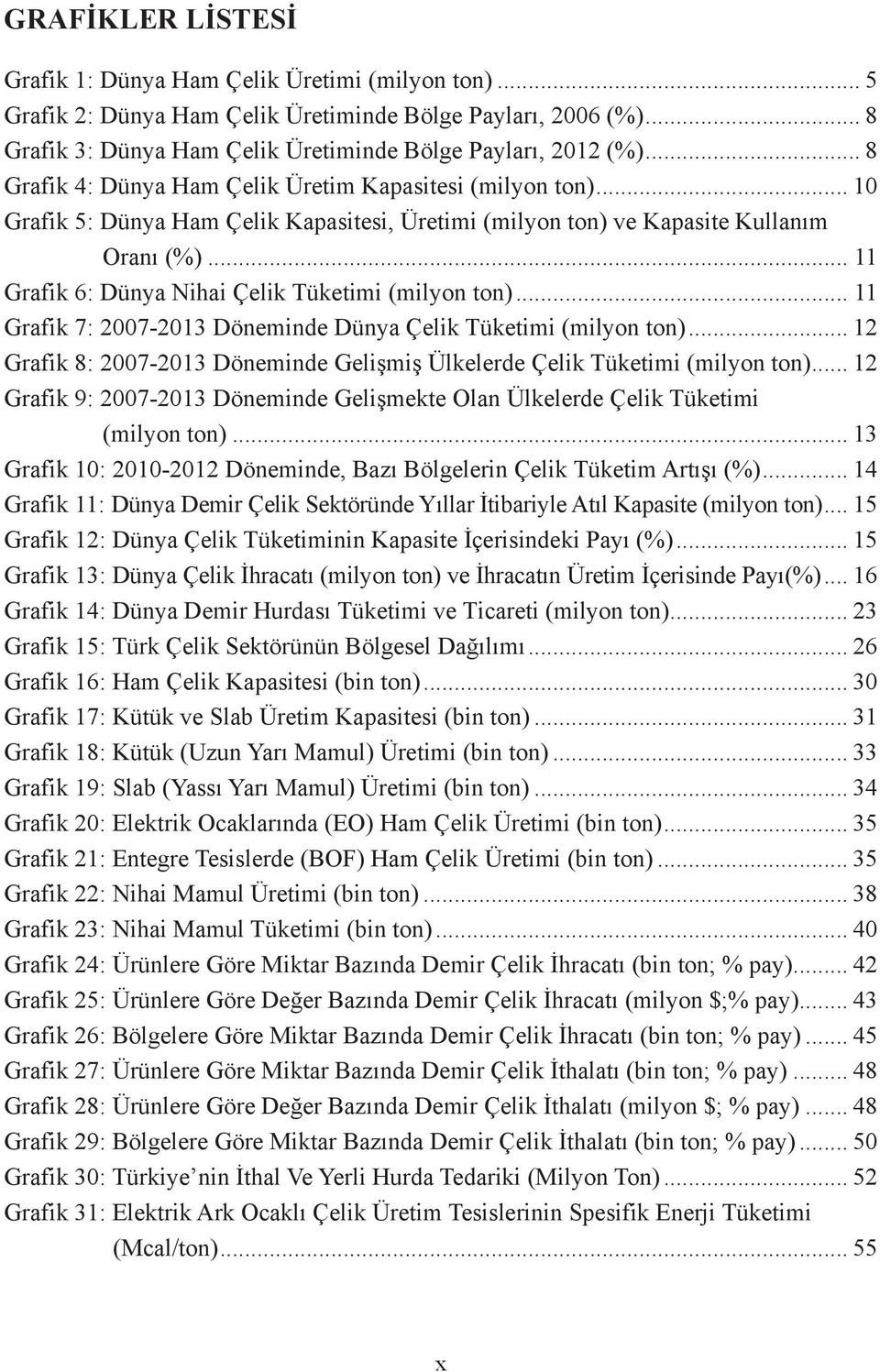 .. 11 Grafik 6: Dünya Nihai Çelik Tüketimi (milyon ton)... 11 Grafik 7: 2007-2013 Döneminde Dünya Çelik Tüketimi (milyon ton).