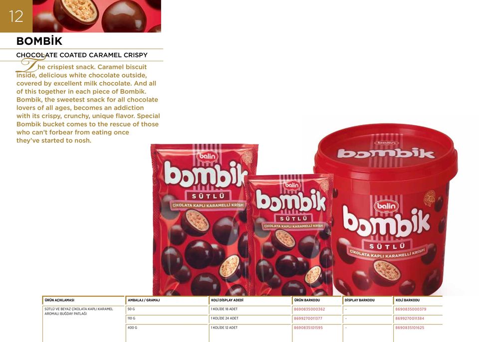 Bombik, the sweetest snack for all chocolate lovers of all ages, becomes an addiction with its crispy, crunchy, unique flavor.