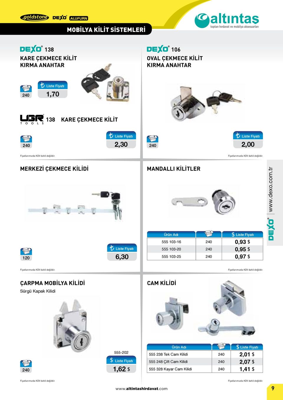 0,93 555 3-20 240 0,95 555 3-25 240 0,97 ÇARPMA MOBİLYA KİLİDİ Sürgü Kapak Kilidi CAM KİLİDİ 555-202 240 1,62