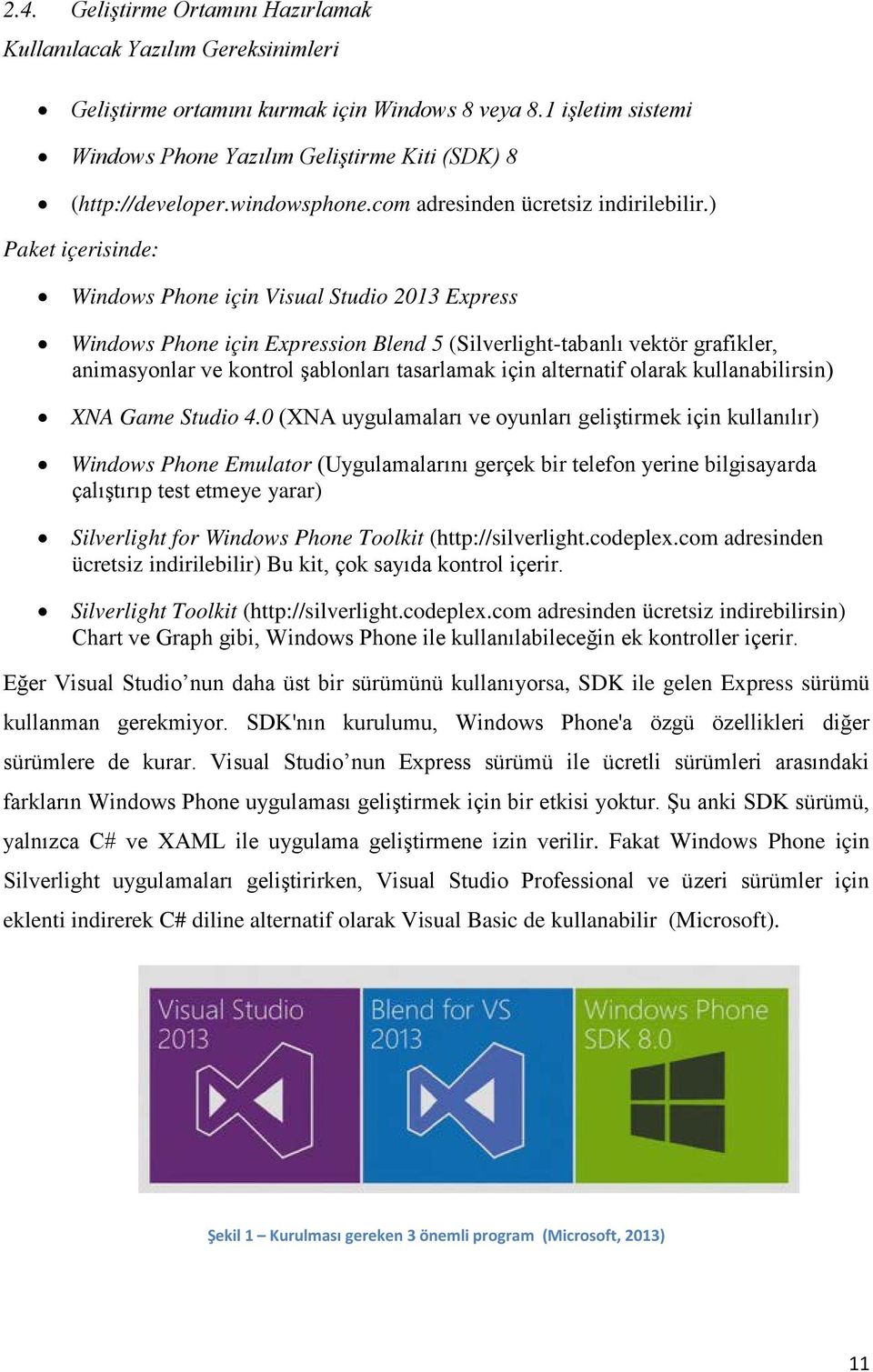 ) Paket içerisinde: Windows Phone için Visual Studio 2013 Express Windows Phone için Expression Blend 5 (Silverlight-tabanlı vektör grafikler, animasyonlar ve kontrol şablonları tasarlamak için