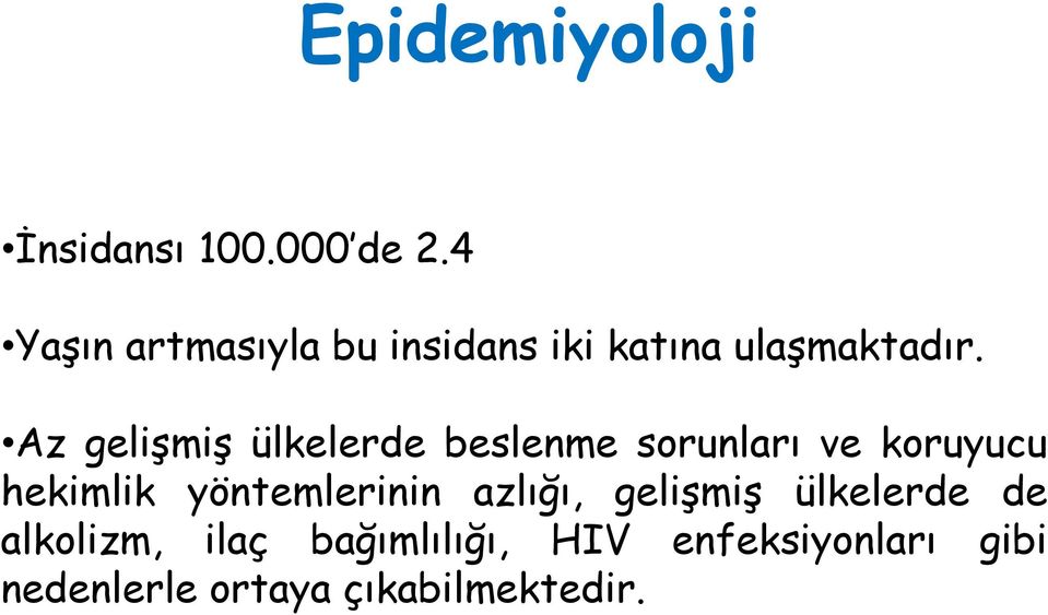 Az gelişmiş ülkelerde beslenme sorunları ve koruyucu hekimlik