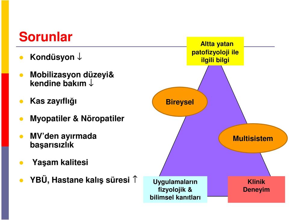 Nöropatiler Bireysel MV den ayırmada başarısızlık Yaşam kalitesi