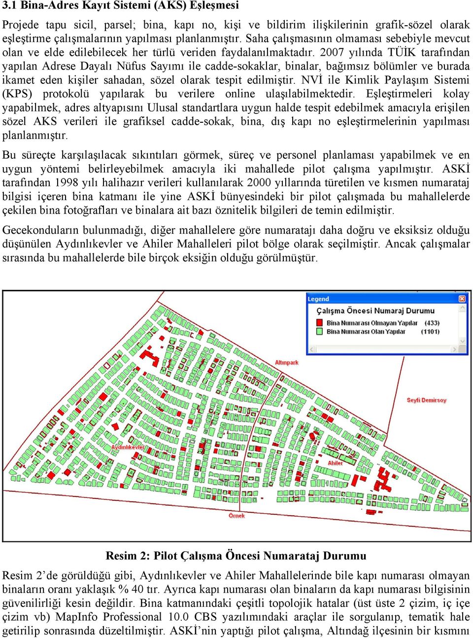 2007 yılında TÜİK tarafından yapılan Adrese Dayalı Nüfus Sayımı ile cadde-sokaklar, binalar, bağımsız bölümler ve burada ikamet eden kişiler sahadan, sözel olarak tespit edilmiştir.