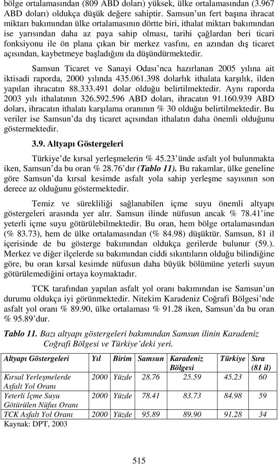 plana çıkan bir merkez vasfını, en azından dış ticaret açısından, kaybetmeye başladığını da düşündürmektedir.