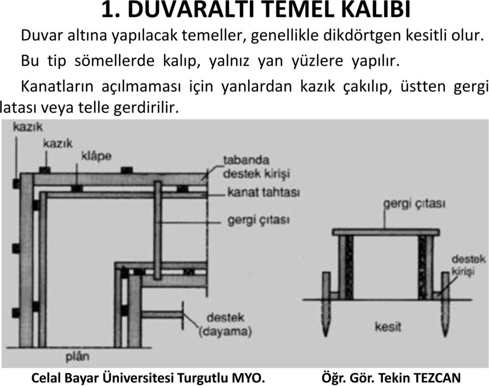 Bu tip sömellerde kalıp, yalnız yan yüzlere yapılır.