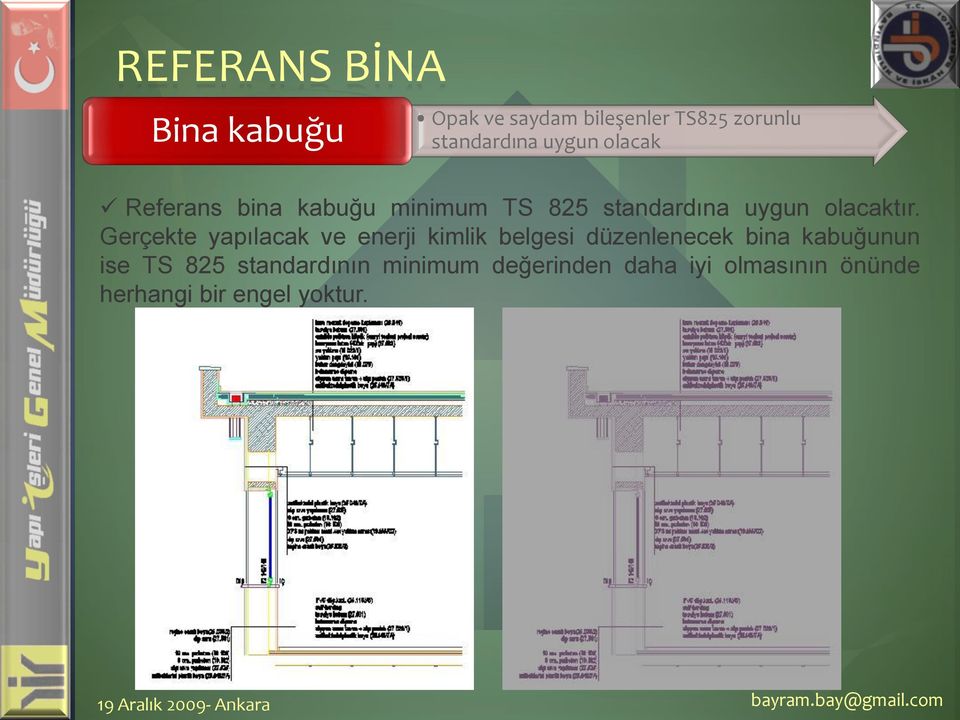 Gerçekte yapılacak ve enerji kimlik belgesi düzenlenecek bina kabuğunun ise