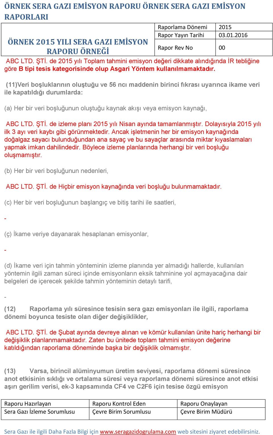 de izleme planı 2015 yılı Nisan ayında tamamlanmıştır. Dolayısıyla 2015 yılı ilk 3 ayı veri kaybı gibi görünmektedir.