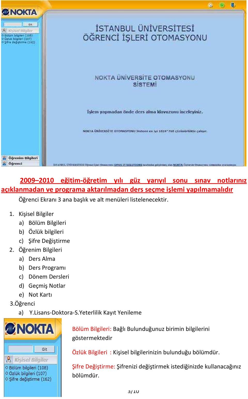 istanbul universitesi ogrenci isleri otomasyonu ogrenci kayit yenileme ders secme ders alma kilavuzu pdf free download