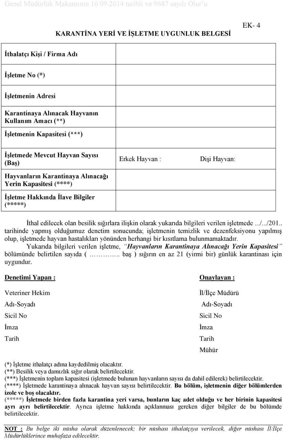 olarak yukarıda bilgileri verilen işletmede.../.../201.