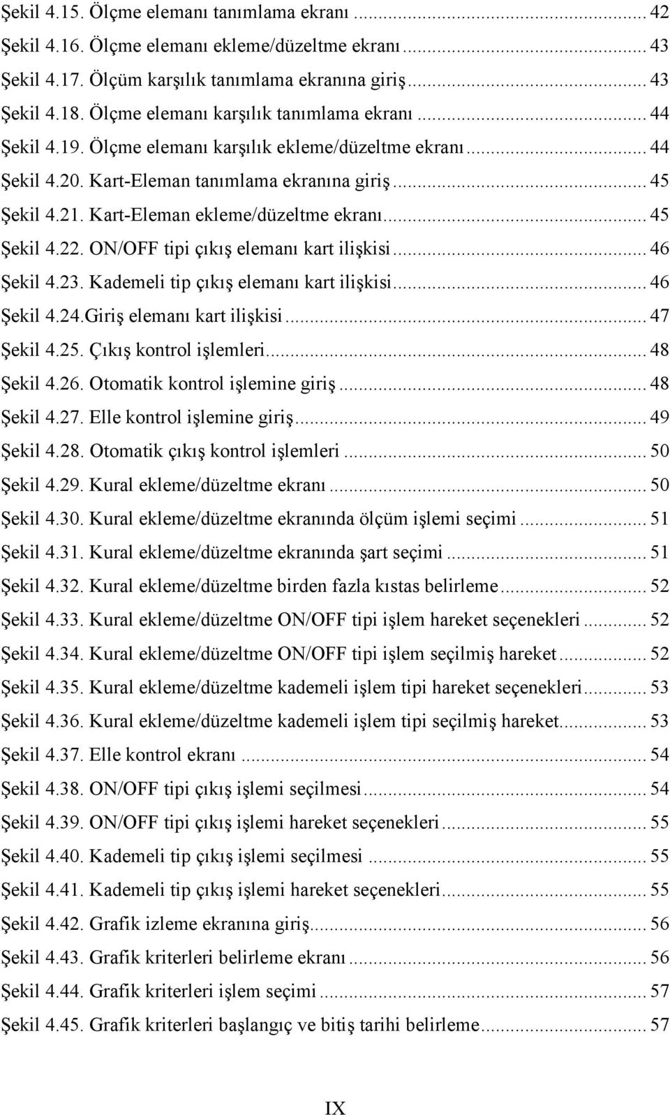 Kart-Eleman ekleme/düzeltme ekranı... 45 Şekil 4.22. ON/OFF tipi çıkış elemanı kart ilişkisi... 46 Şekil 4.23. Kademeli tip çıkış elemanı kart ilişkisi... 46 Şekil 4.24.Giriş elemanı kart ilişkisi.