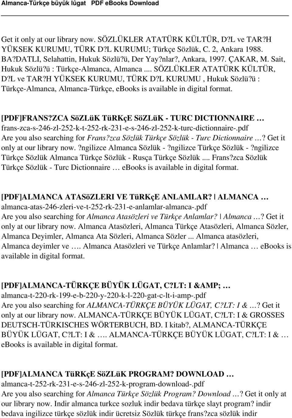 ü : Türkçe-Almanca, Almanca-Türkçe, ebooks is available in digital format. [PDF]FRANS?