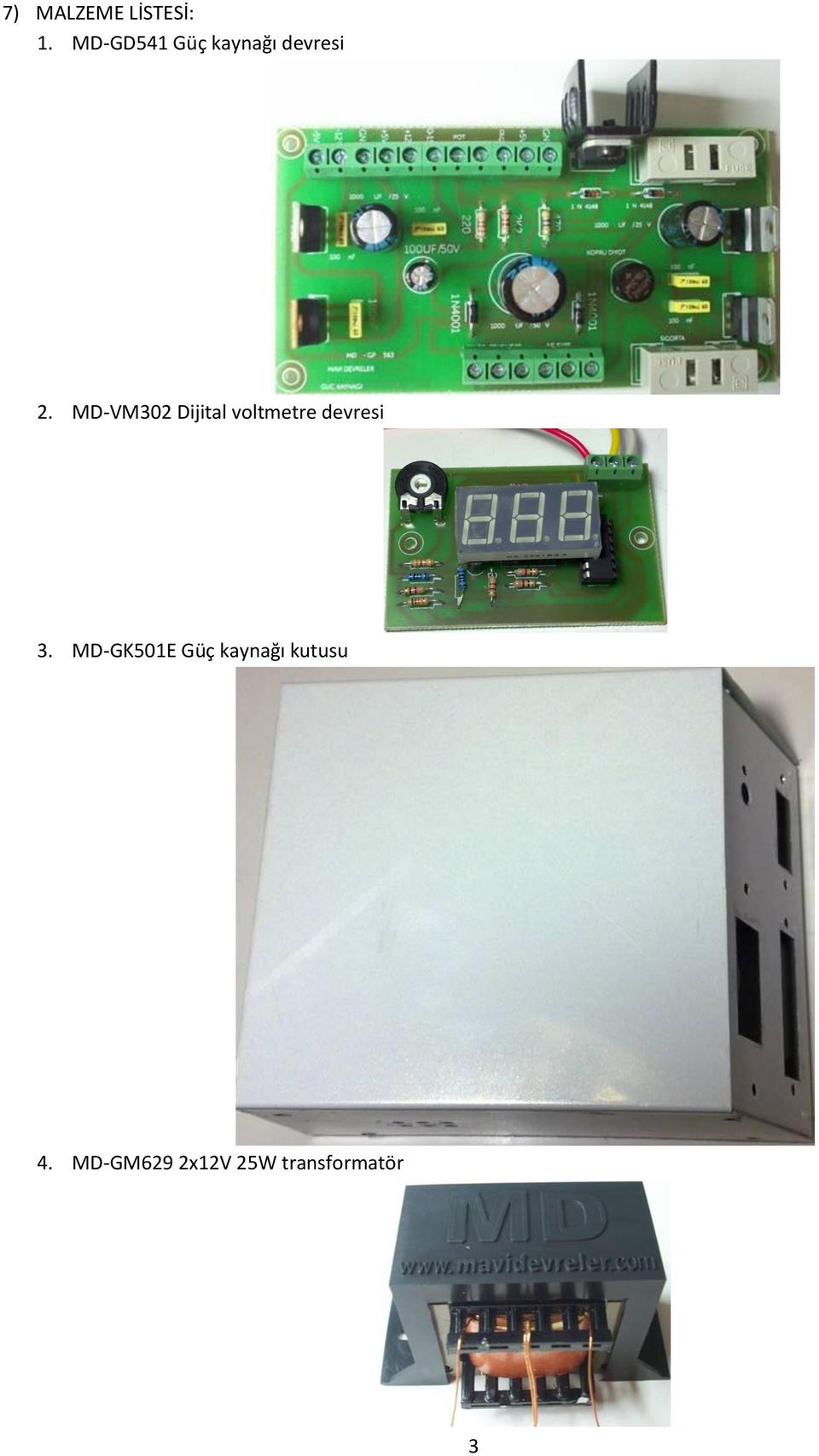 MD-VM302 Dijital voltmetre devresi 3.