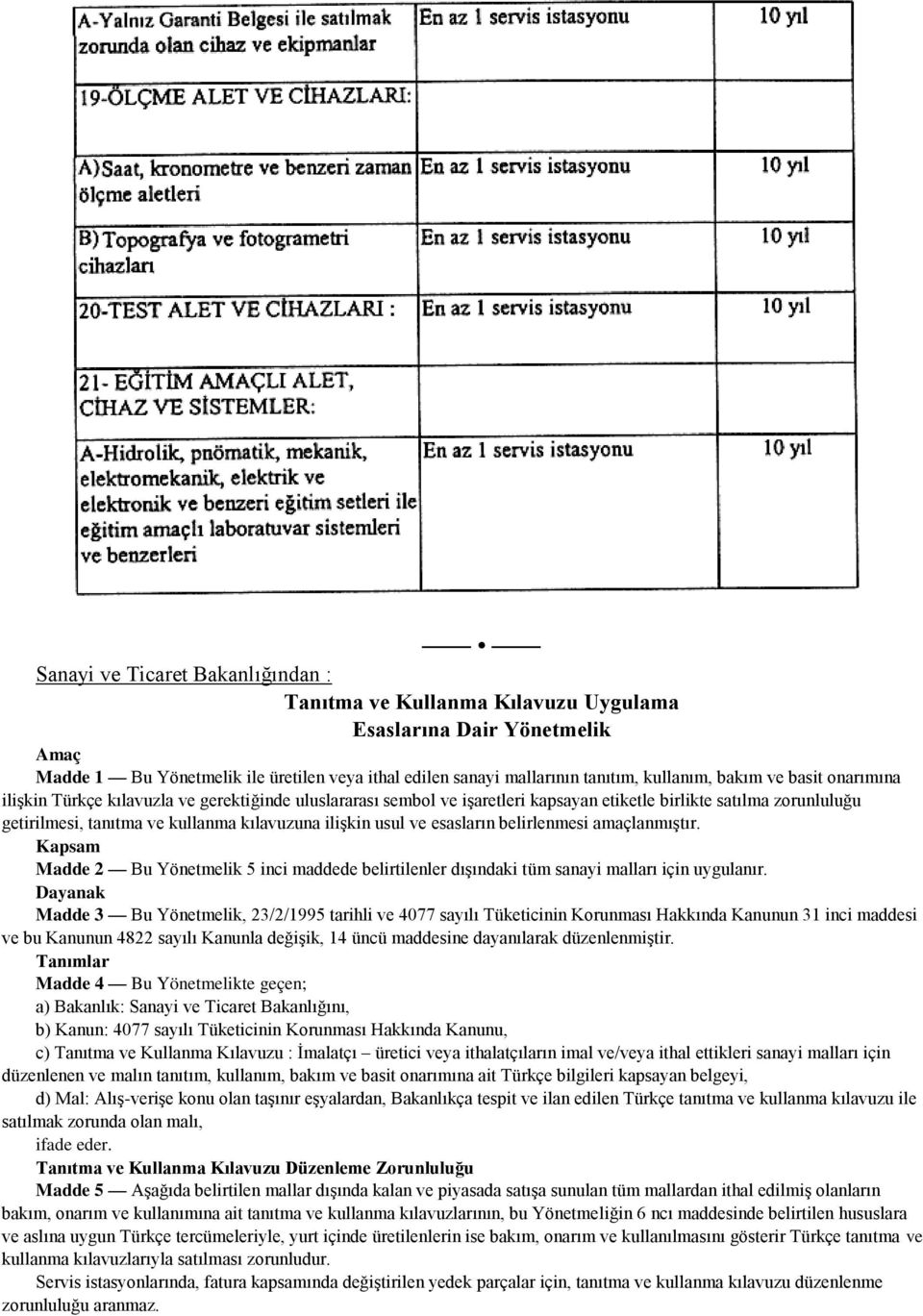 ve esasların belirlenmesi amaçlanmıştır. Kapsam Madde 2 Bu Yönetmelik 5 inci maddede belirtilenler dışındaki tüm sanayi malları için uygulanır.