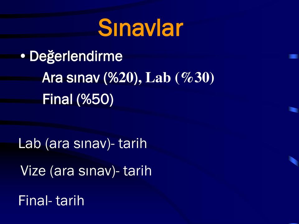 (%50) Lab (ara sınav)- tarih