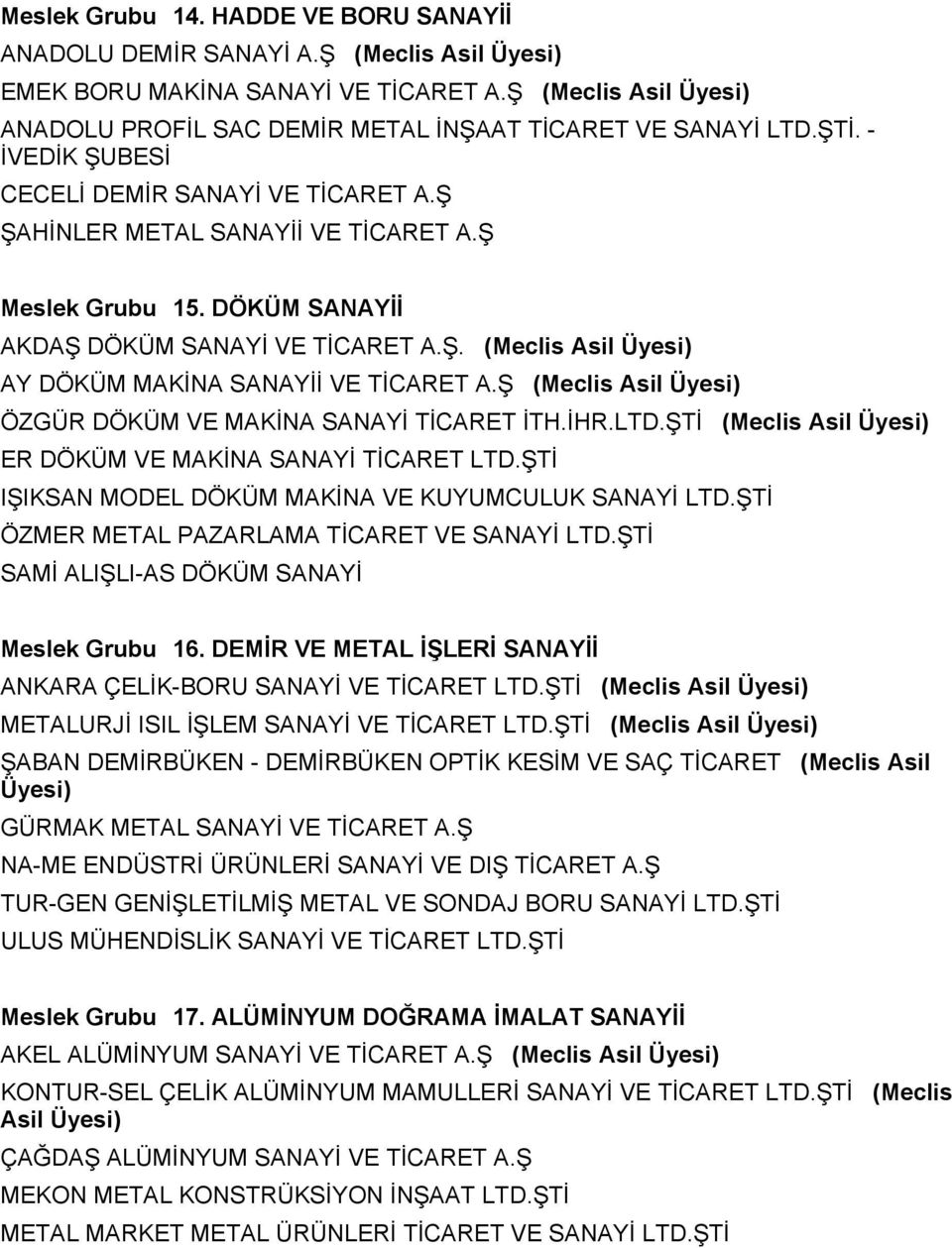 Ş (Meclis Asil ÖZGÜR DÖKÜM VE MAKİNA SANAYİ TİCARET İTH.İHR.LTD.ŞTİ (Meclis Asil ER DÖKÜM VE MAKİNA SANAYİ TİCARET LTD.ŞTİ IŞIKSAN MODEL DÖKÜM MAKİNA VE KUYUMCULUK SANAYİ LTD.