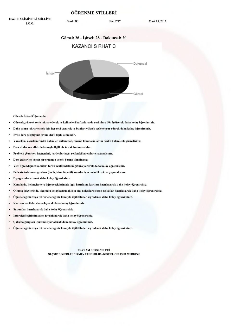 Ders çalışırken sessiz bir ortamda ve tek başına olmalısınız. Yeni öğrendiğiniz konuları farklı renklerdeki kâğıtlara yazarak daha kolay öğrenirsiniz.