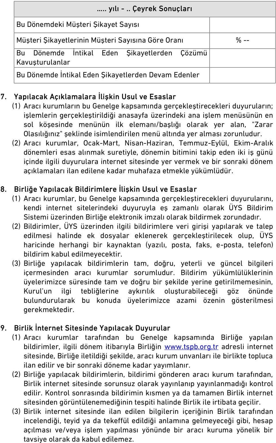 Yapılacak Açıklamalara İlişkin Usul ve Esaslar (1) Aracı kurumların bu Genelge kapsamında gerçekleştirecekleri duyuruların; işlemlerin gerçekleştirildiği anasayfa üzerindeki ana işlem menüsünün en