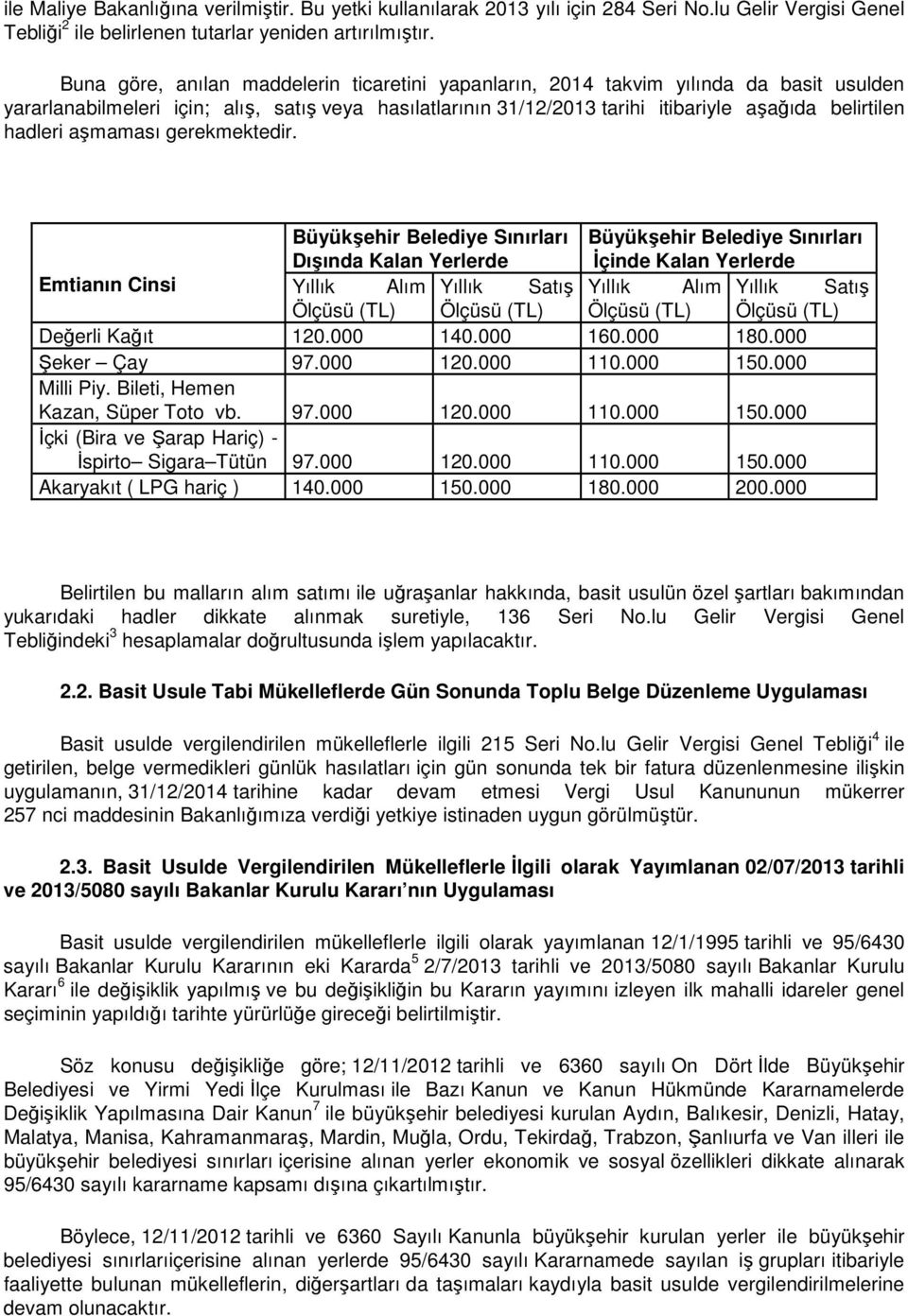 hadleri aşmaması gerekmektedir.