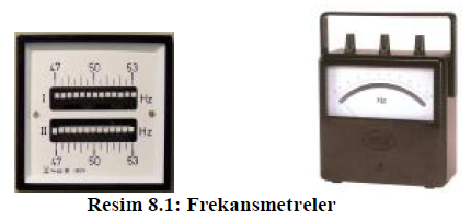 FREKANS ÖLÇME 8.2. Frekans Metrenin Yapısı ve Çeşitleri Elektrik devrelerinde frekans, frekansmetreler ile ölçülür.