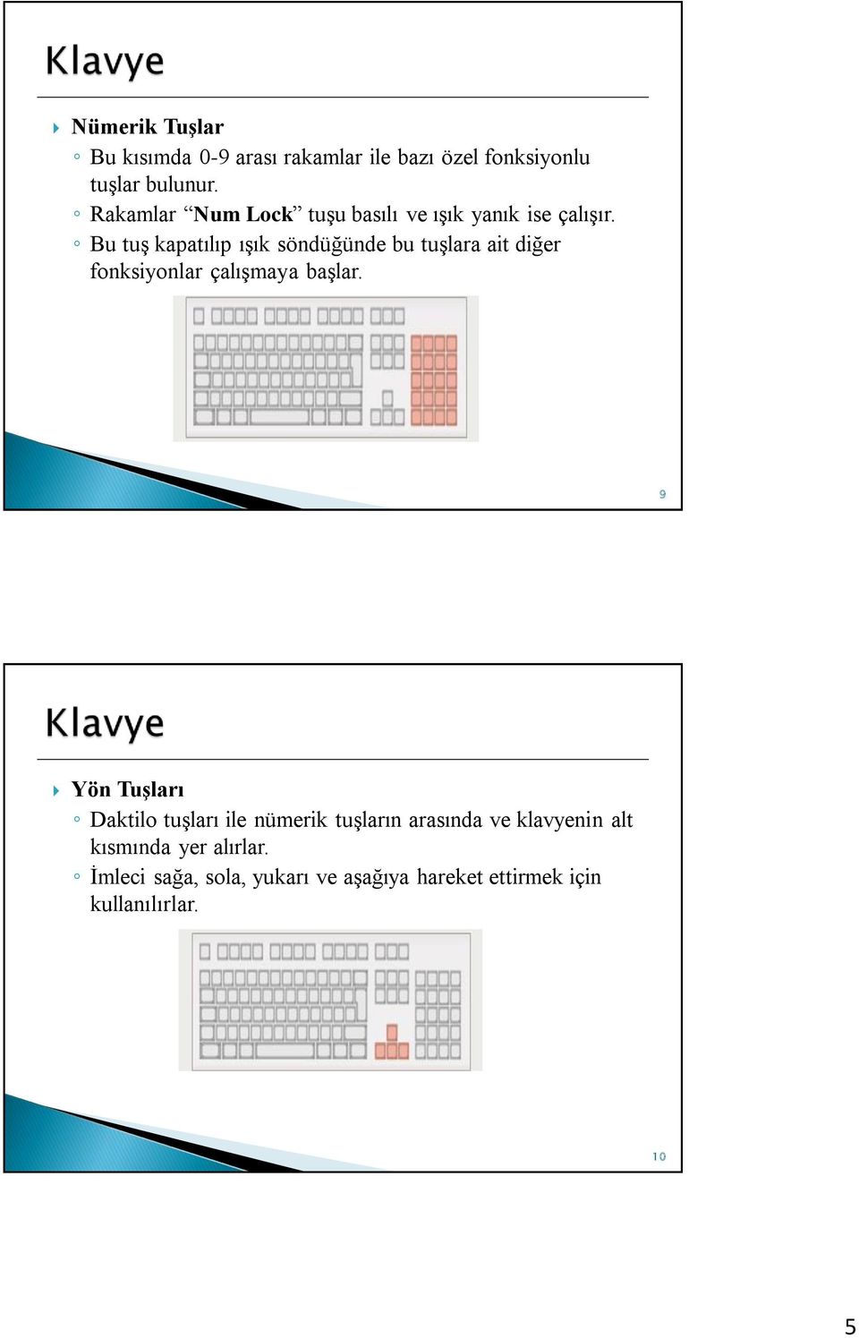 Bu tuş kapatılıp ışık söndüğünde bu tuşlara ait diğer fonksiyonlar çalışmaya başlar.