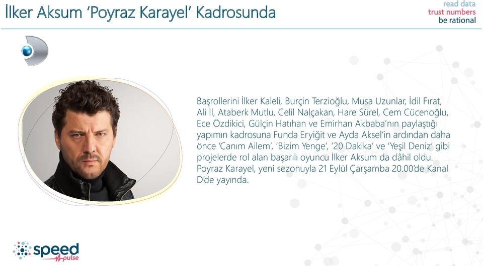 kadrosuna Funda Eryiğit ve Ayda Aksel in ardından daha önce Canım Ailem, Bizim Yenge, 20 Dakika ve Yeşil Deniz gibi