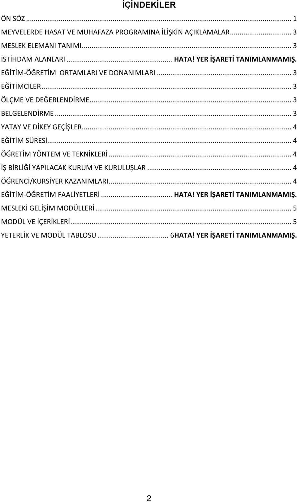 .. 3 YATAY VE DİKEY GEÇİŞLER... 4 EĞİTİM SÜRESİ... 4 ÖĞRETİM YÖNTEM VE TEKNİKLERİ... 4 İŞ BİRLİĞİ YAPILACAK KURUM VE KURULUŞLAR.