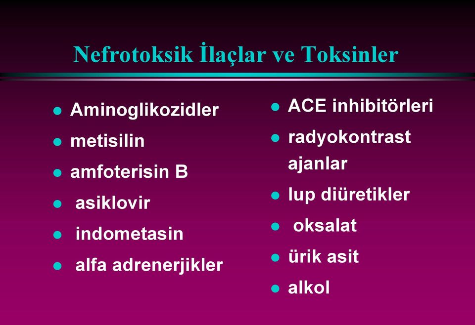 asiklovir indometasin alfa adrenerjikler ACE