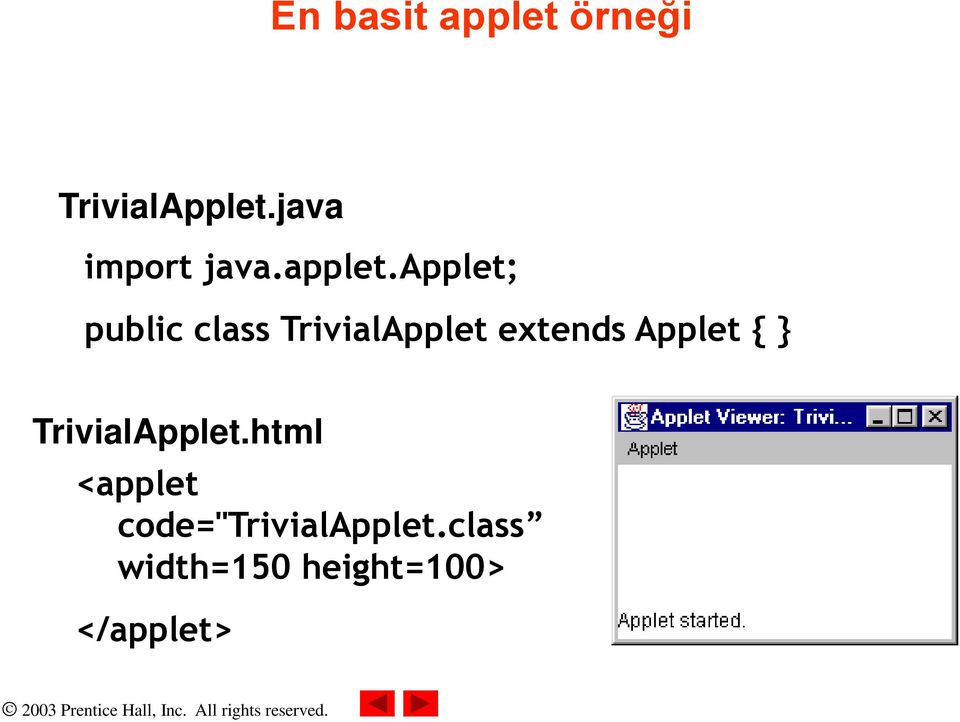 applet; public class TrivialApplet extends Applet { }