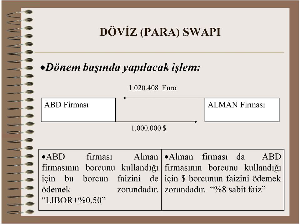 000 $ ABD firması Alman firmasının borcunu kullandığı için bu borcun faizini