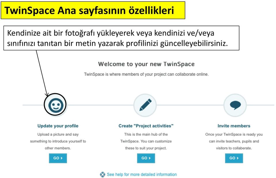 veya kendinizi ve/veya sınıfınızı tanıtan