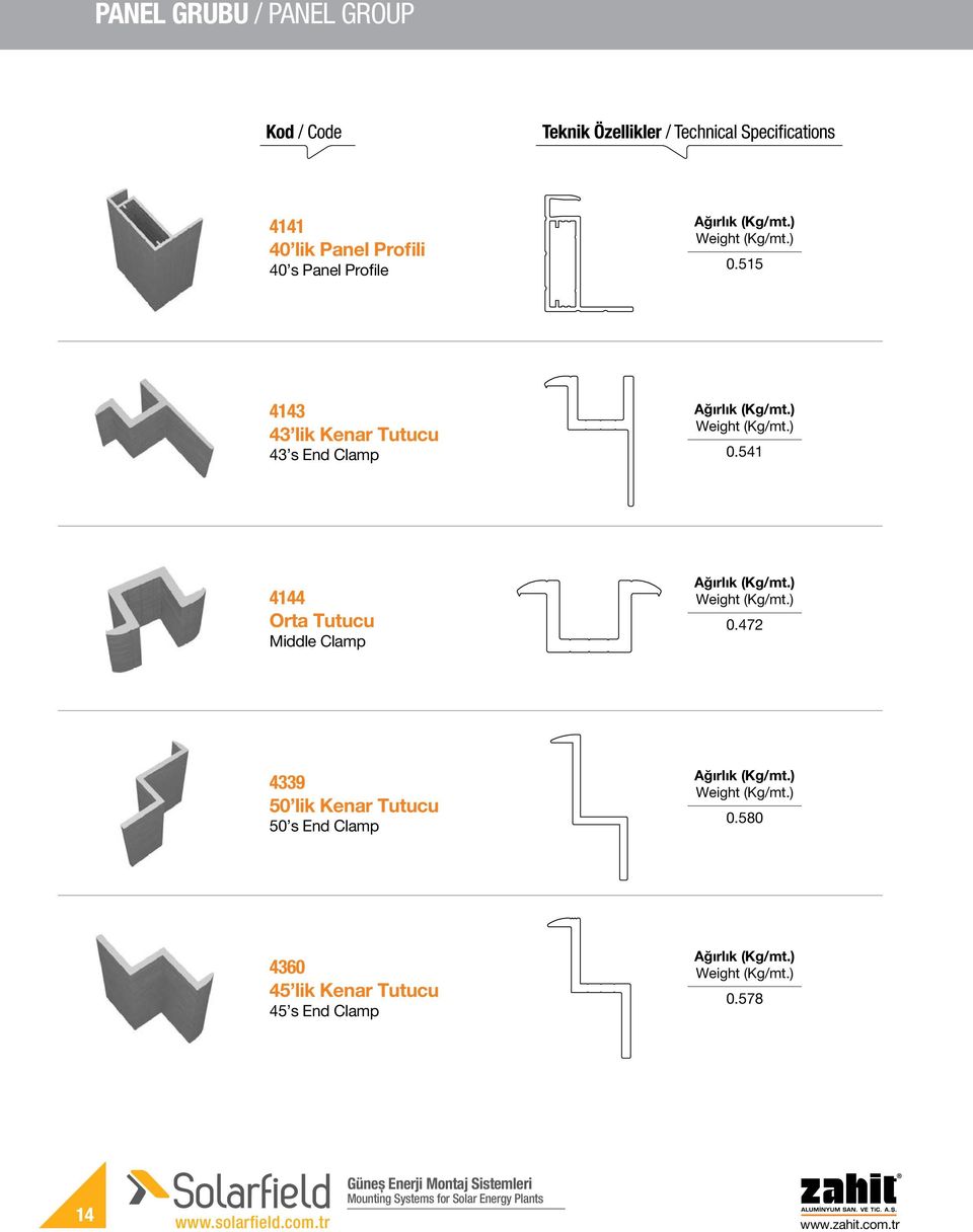 515 4143 43 lik Kenar Tutucu 43 s End Clamp 0.