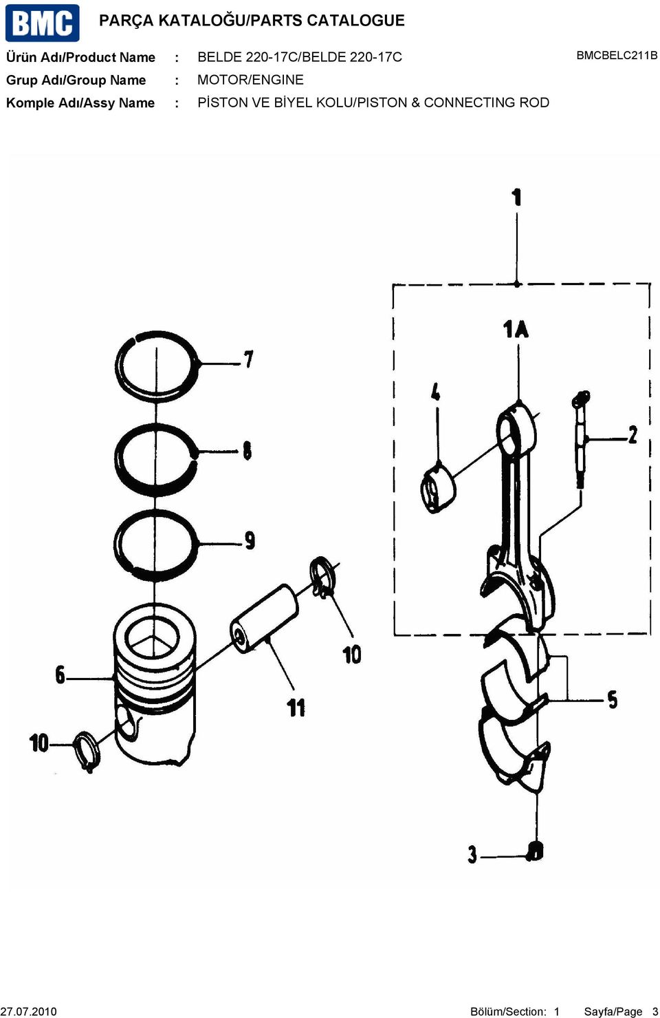 VE BİYEL KOLU/PISTON & CONNECTING ROD