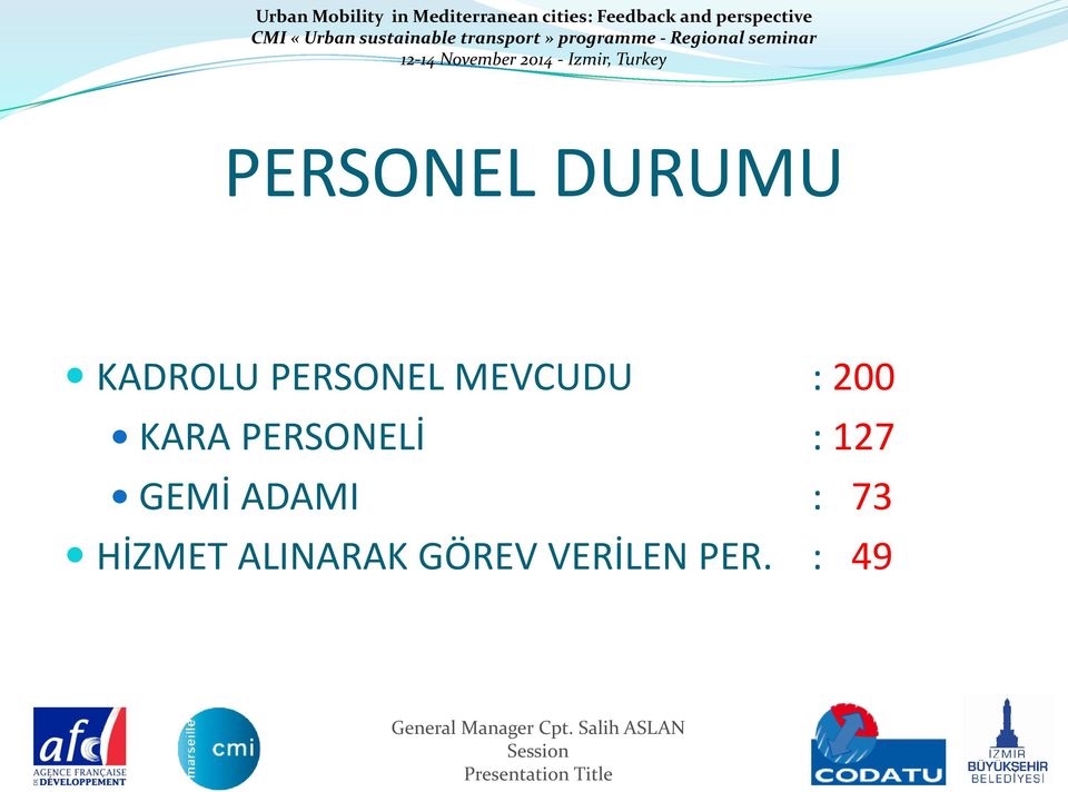 PERSONELİ : 127 GEMİ ADAMI :