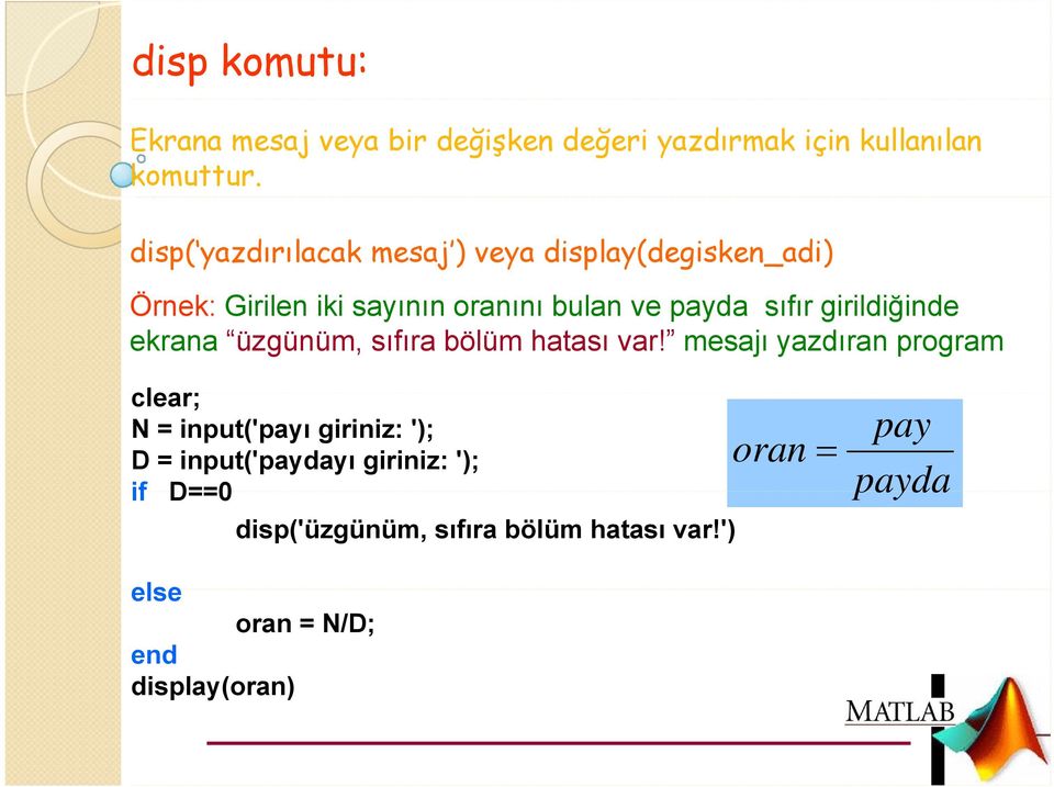 girildiğinde ildiği d ekrana üzgünüm, sıfıra bölüm hatası var!