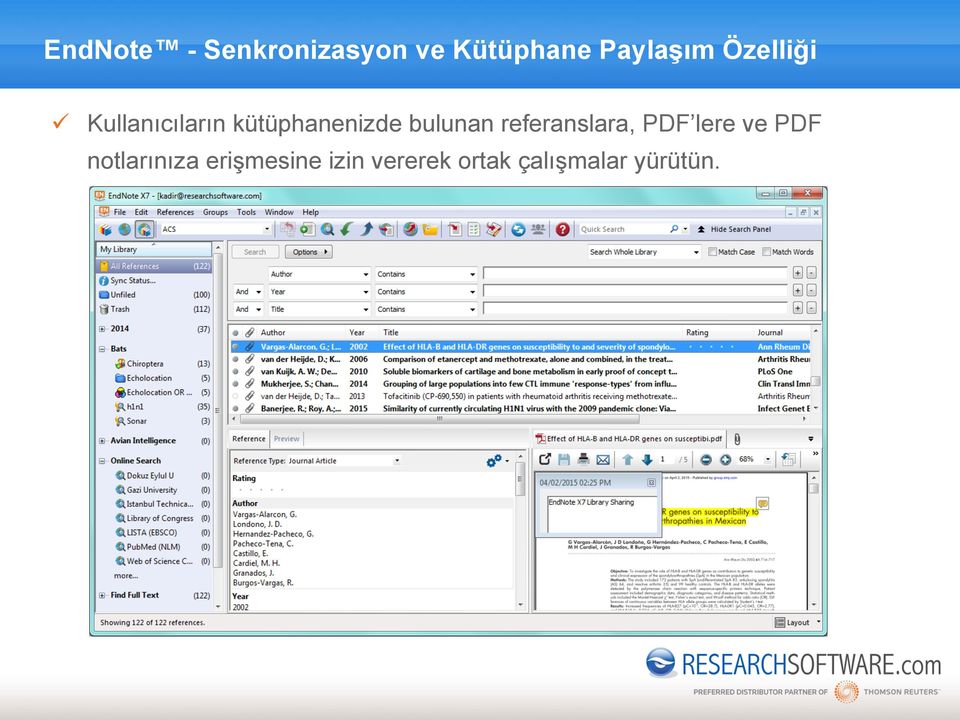 bulunan referanslara, PDF lere ve PDF