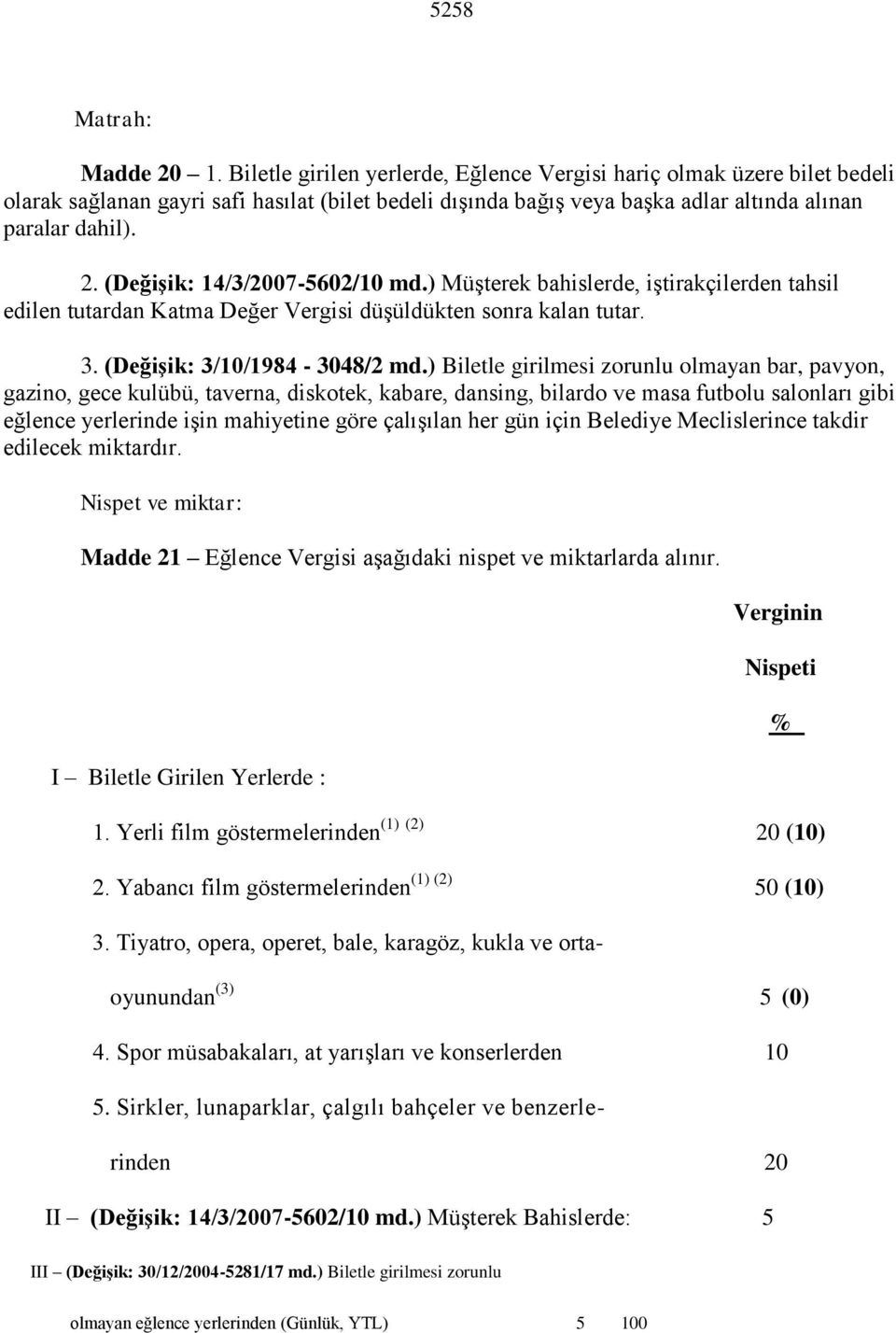 (DeğiĢik: 14/3/2007-5602/10 md.) Müşterek bahislerde, iştirakçilerden tahsil edilen tutardan Katma Değer Vergisi düşüldükten sonra kalan tutar. 3. (DeğiĢik: 3/10/1984-3048/2 md.