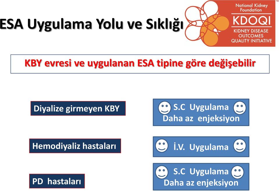 C Uygulama Daha az enjeksiyon Hemodiyaliz hastaları