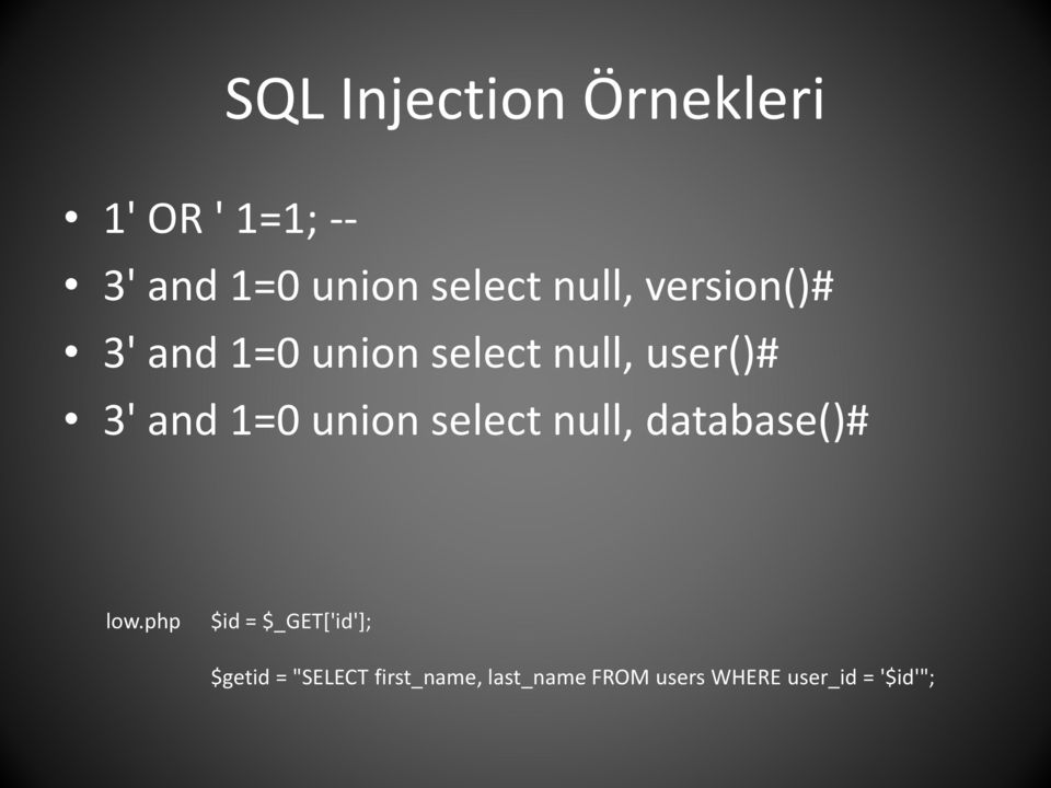 union select null, database()# low.