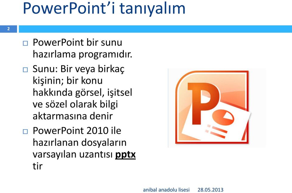 Sunu: Bir veya birkaç kişinin; bir konu hakkında görsel,