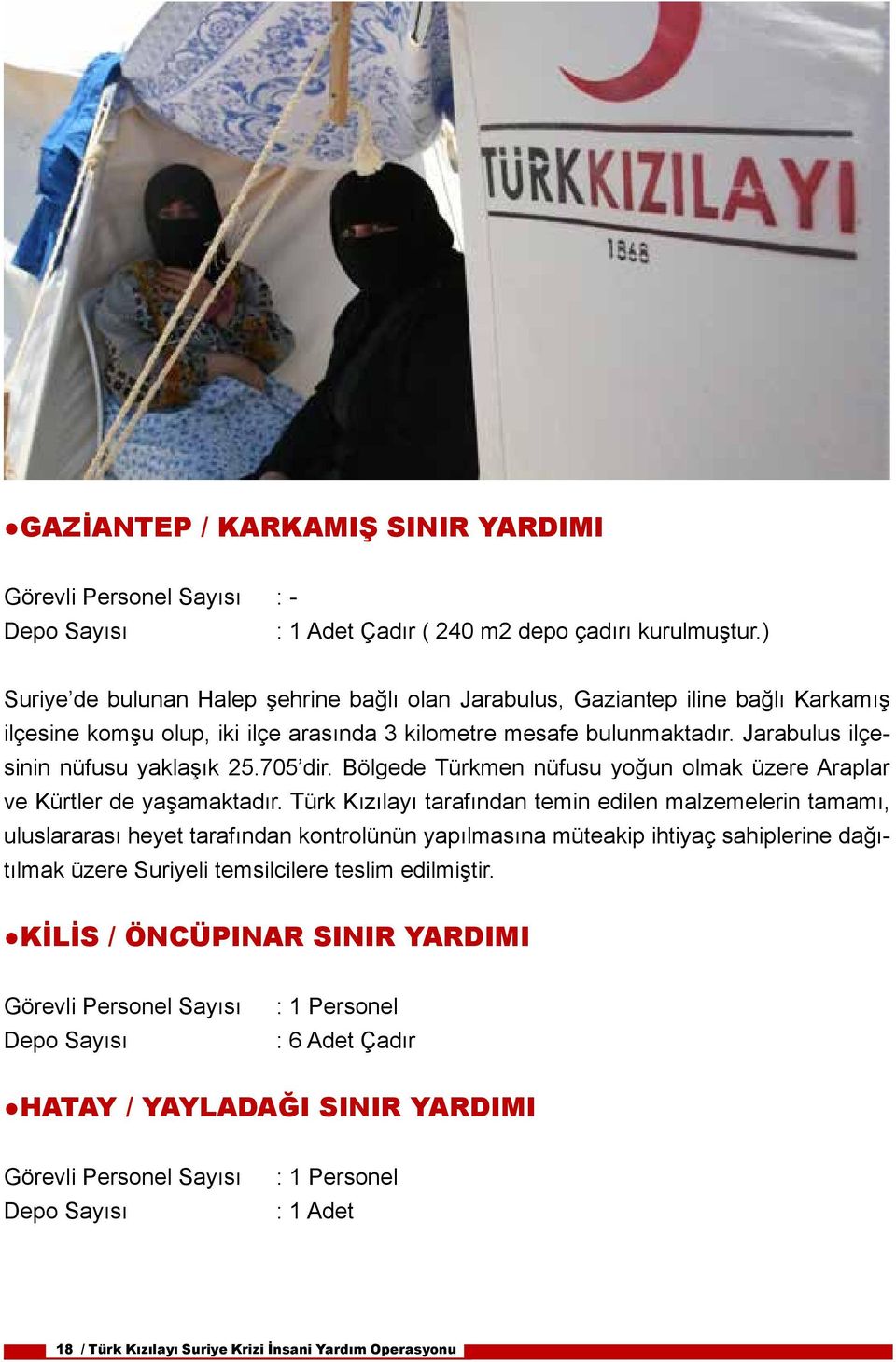 Jarabulus ilçesinin nüfusu yaklaşık 25.705 dir. Bölgede Türkmen nüfusu yoğun olmak üzere Araplar ve Kürtler de yaşamaktadır.