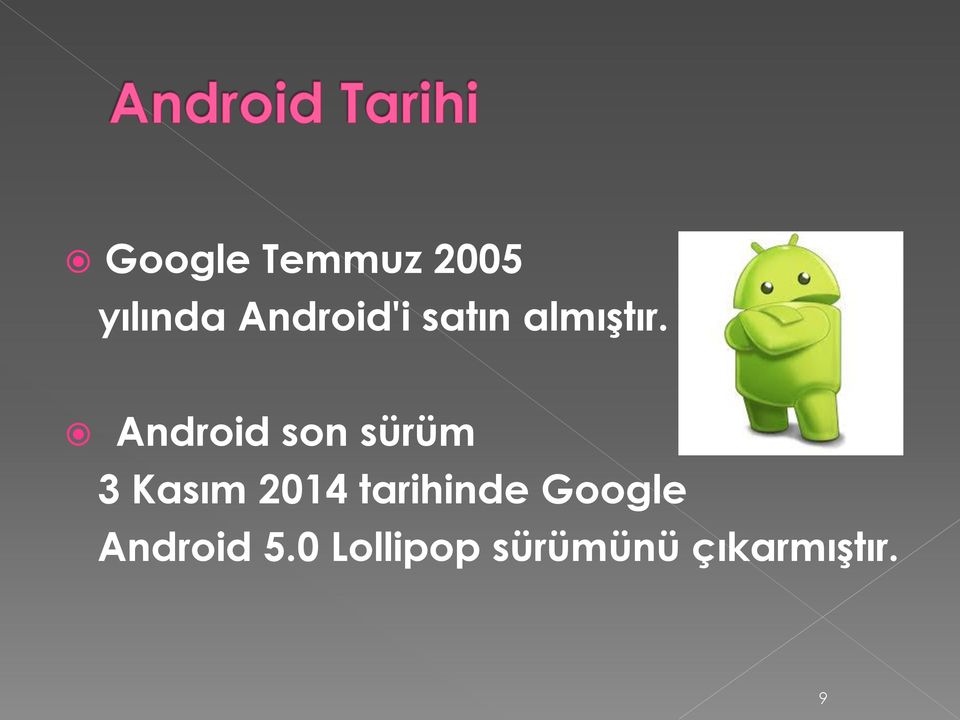 Android son sürüm 3 Kasım 2014